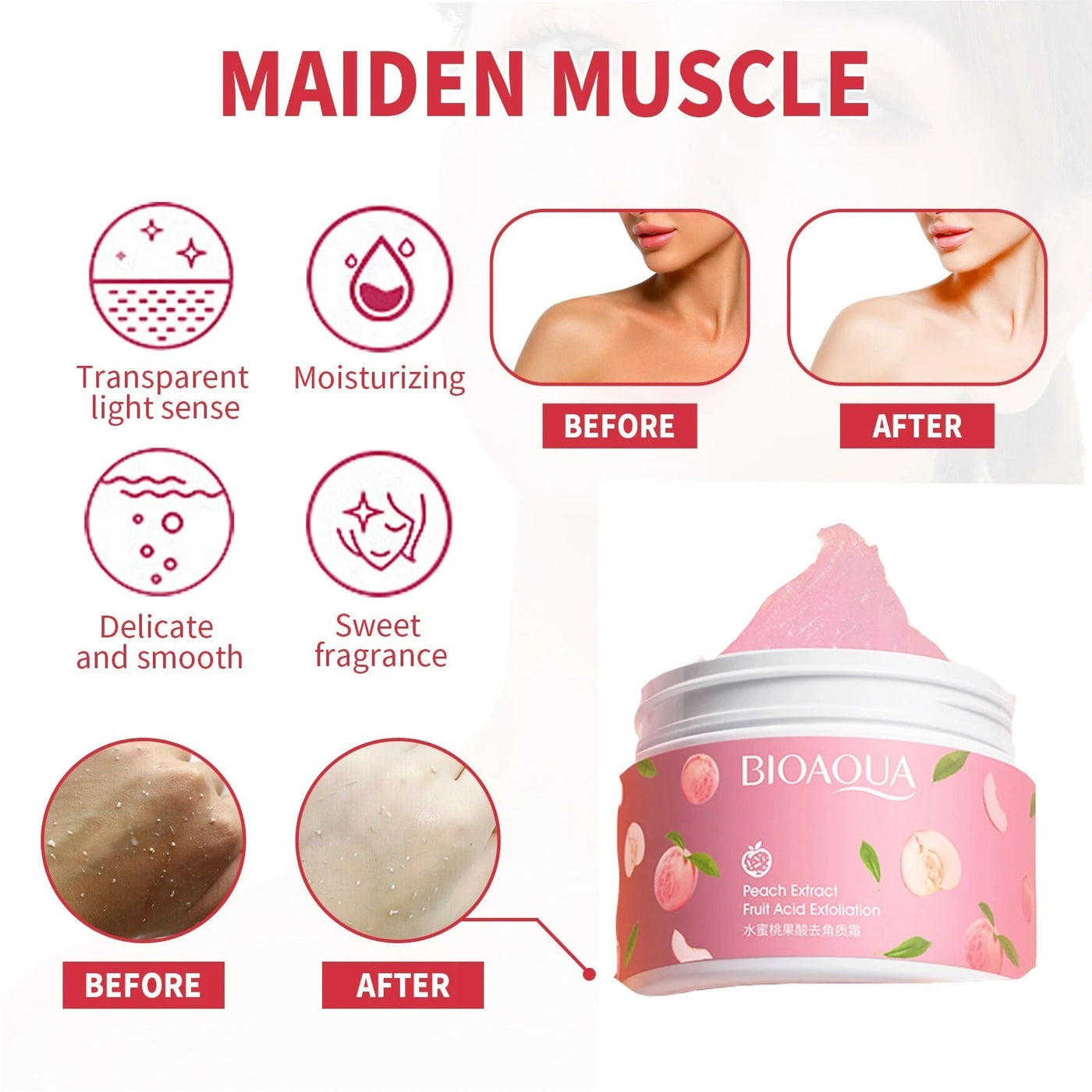 BIOAQUA Peach Exfoliating Cream